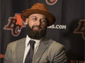 New B.C. Lions quarterback Mike Reilly on Tuesday at the CFL team’s headquarters in Surrey.