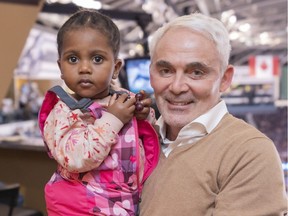 Billionaire philanthropist Frank Giustra, with Antoinette at Rogers Arena for an event he hosted for refugees and their sponsor families, talks about why he's giving away his millions to help refugees, poor farmers, and many others.