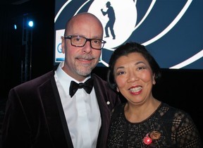 LICENSED TO THRILL: The man behind this year’s party theme, Surrey Hospital’s very own Dr. James Bond, Chief of Thoracic Surgery, escorted his wife Fay, to the 007 To Surrey with Love soiree.