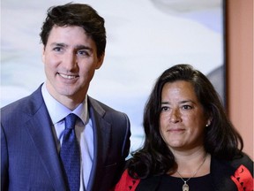 Prime Minister Justin Trudeau with then Veterans Affairs Minister Jody Wilson-Raybould.