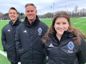 Vancouver Whitecaps staffers (from left) Joe Jesseau, Ed Georgica and Meryl Hershfield had the immense task of helping 15 new players acclimate to a new team and country, while seeing 21 players go out the door.