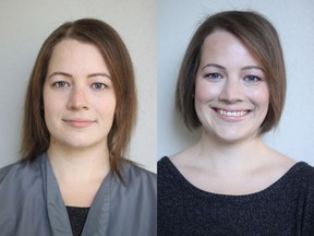 Tara Kalmek is a 31-year-old nurse who needed help with reviving her damaged hair. On the left is Tara before the makeover, on the right is her after.