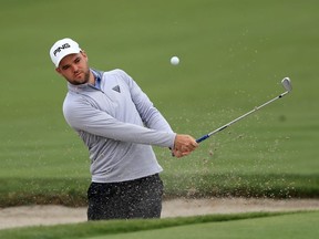 Corey Connors plays a shot during a practice round prior to the Arnold Palmer Invitational Presented By MasterCard at Bay Hill Club and Lodge on March 05, 2019 in Orlando, Florida.