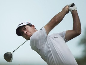 Nick Taylor of Abbotsford tees off on the 17th hole during the final round of the Canadian Open at Glen Abbey last season. Coming off a solid week at The Players, he's set his sights on this week's Valspar Championship along with seven other Canadian qualifiers.