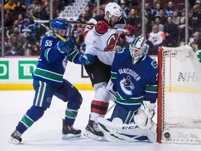 Jacob Markstrom had another strong game in goal Friday for the Vancouver Canucks, but the hosts blew a 2-0 lead against the New Jersey Devils and lost 3-2 in a shootout. The Canucks are in Dallas Sunday.