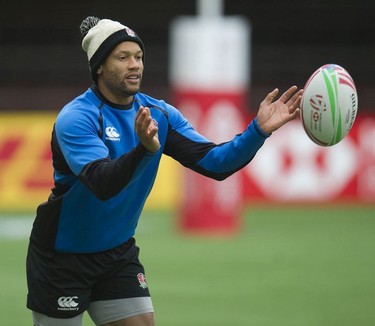 Dan Norton of England during his team's training session for the HSBC Canada Sevens at BC Place stadium on Friday, March 8, 2019.