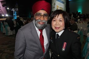 SUCCESS CAPTAIN: Harjit Sajjan, Minister of National Defence, gave S.U.C.C.E.S.S. CEO Queenie Choo the title of Honorary Captain of the Royal Canadian Navy for her commitment to diversity and inclusion. Photo by Fred Lee.