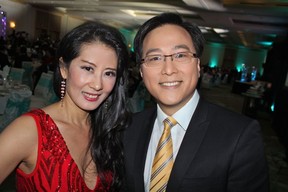Lisa Wu and Clement Tang emceed the annual Bridge to S.U.C.C.E.S.S. Gala held at the Westin Bayshore Hotel. Photo by Fred Lee.