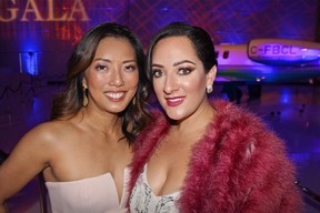 Night of Wonders emcee Sophie Lui of Global News and event creative director Jessica Hollander, director of marketing and communications at Carruthers & Humphrey brought back the romance of air travel for one special night.