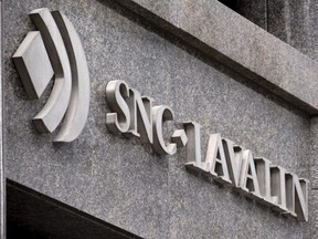 A SNC-Lavalin sign at the company's headquarters in Montreal.