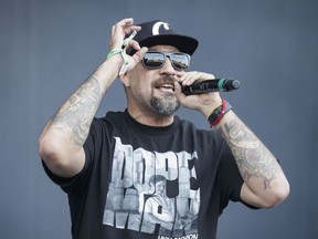 B-Real of the American hip hop group Cypress Hill performs during day one of the Osheaga Music Festival at Jean-Drapeau Park in Montreal on Friday, July 29, 2016.