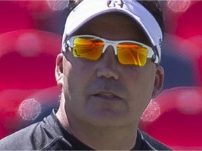 Ottawa Redblacks offensive coordinator Jamie Elizondo during practice at TD Place. July 3, 2018.