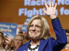 NDP leader Rachel Notley concedes electoral defeat, in Edmonton on Tuesday April 16, 2019.