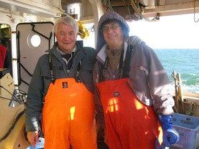 Scientist emeritus Dick Beamish (left) is working with Russian fisheries scientist Vladimir Radchenko on a unique scientific mission to study the ocean-going habits of Pacific salmon.