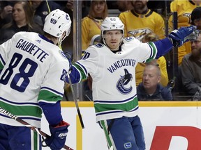 Markus Granlund celebrates his April 4 goal in Nashville.