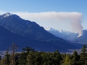 A human-caused wildfire broke out in the Squamish Valley on April 1.