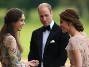 Prince William and Catherine, Duchess of Cambridge are greeted by Rose Cholmondeley, the Marchioness of Cholmondeley as they attend a gala dinner in support of East Anglia's Children's Hospices' nook appeal at Houghton Hall on June 22, 2016 in King's Lynn, England. (Stephen Pond/Getty Images)