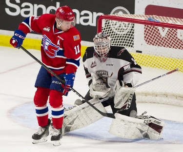 Vancouver Giants and Spokane Chiefs in Game 5 of the WHL Western Conference Championship in Langley April 26, 2019.