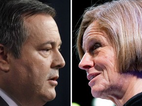 United Conservative Party Leader Jason Kenney and Alberta Premier Rachel Notley.