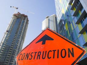 Condo towers under construction on Gilmore in the Brentwood area of Burnaby.