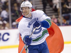 Former Canuck Jannik Hansen brought more than smiles to his NHL team's "Superskills" competition. Hansen, who spent 10 years in the Vancouver organization, said his body and commitments at home both said it was time to hang up the skates and enjoy retirement.