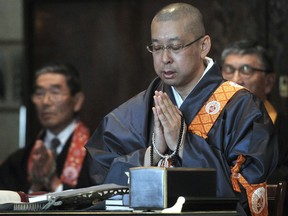 Rev. Tatsuya Aoki of Vancouver during the 115th anniversary celebration at the Vancouver Buddhist Temple.