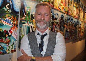 “Growing up young and gay in Calgary with the last name Ferrie was hell,” shared John Ferrie. The celebrated Vancouver artist will donate one of his latest works from his Awesome exhibition to the CampOUT fundraiser on May 29. Photo courtesy of Fred Lee.