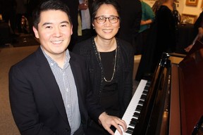 A little Parisian night music was made possible courtesy of a Steinway piano donated by Tome Lee Music’s Jeffrey Lee and Iris Fan. Photo: Fred Lee. For Fred Lee’s Social Networks column on Sunday, April 28, 2019. [PNG Merlin Archive]