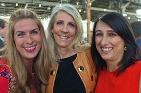 Collingwood School’s Elain Evans, CKNW Kids Fund’s Sara Dubois-Phillips and Global B.C.’s Robin Gill were among 400 guests on hand to support the Look Glass Foundation’s latest fundraising efforts at Rocky Mountaineer Station. Photo courtesy of Fred Lee.