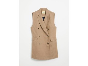 Good Cotton Oversized Sleeveless Blazer from Frank and Oak Atelier.