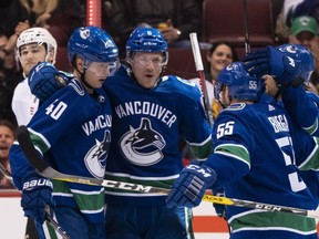 Brock Boeser and Elias Pettersson, left, have already displayed potential to be an elite NHL duo.