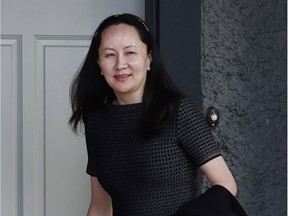Huawei Technologies chief financial officer Meng Wanzhou leaves her home on May 8, 2019.