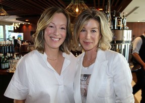 CARING MOMS: Cause We Care board member Annabel Hawksworth and founder Andrea Thomas Hill saw a record $138,000 raised at their annual Mother’s Day Luncheon. Photo: Fred Lee.