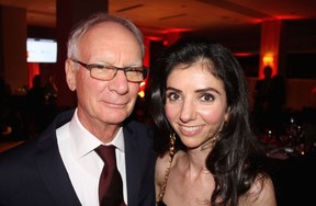 Arthritis Research Canada’s Dr. John Esdaile and event founder Naz Panahi were all smiles after getting a $2 million boost to their fundraising efforts from the Province of British Columbia. Photo: Fred Lee.