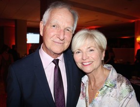 Chris Nelson and Diana Reid shared their personal journey of living with arthritis with party guests. The event would raise a record $2.35 million dollars for research, treatment and prevention initiatives. Photo: Fred Lee.