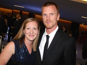 Vancouver Canuck’s Daniel Sedin and his wife Marinette were among parents that came out to support the school and bid farewell to their Head of School Tam Matthews. Photo: Fred Lee.