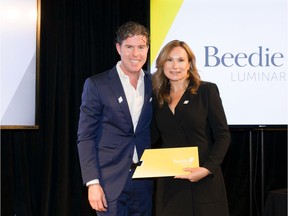 Developer and philanthropist Ryan Beedie, along with executive director Martina Meckova, awarded the first scholarships to Metro Vancouver students from his new $50-million Beedie Luminaries fund on Thursday, May 30, 2019, at Telus World of Science.
