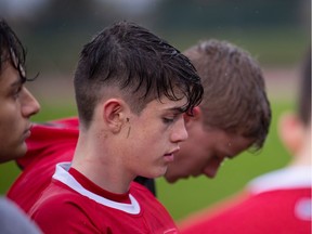 Connor Palmer in rugby sevens action for St. George's School. The Saints beat the Shawnigan Lake Stags to win the 2019 B.C. Schools Rugby Sevens Championship.