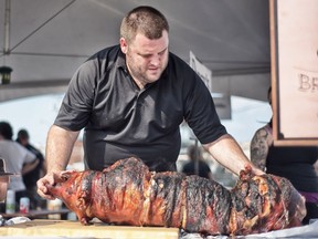 More than 1,000 pounds of meat was barbecued, smoked and cooked in various ways at the Brewery & the Beast event, a festival for carnivores, at Concord Pacific Place in 2012.