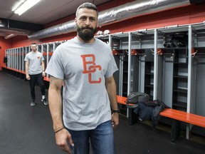 B.C. Lions quarterback Mike Reilly attends a media availability at the teams training facility in Surrey, B.C., Tuesday, May 14, 2019.