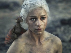 Daenerys Targaryen, portrayed by Emilia Clarke, appears in a scene from the HBO series "Game of Thrones."