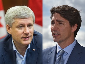 Stephen Harper and Justin Trudeau
