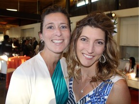 Fundraising consultant Jennifer Petersen joined committee member Alana Newton at the Rare Finds Gala held at Van Dusen Gardens. Photo: Fred Lee