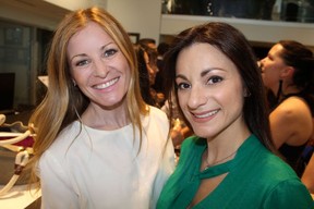 Style writer Susie Wall and Global TV”s Jennifer Palma orchestrated the fashion show featuring Dress for Success Vancouver graduates. Photo: Fred Lee.