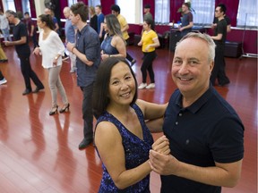D2 Dance Studio's Jennifer and Stephen Dancey, organizers of the free salsa dance events at Robson Square. (Photo: Gerry Kahrmann, Postmedia)