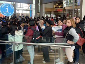 More than 300 people showed up to apply for homecare positions in B.C. at a job fair in Calgary on May 1. Another 150 were turned away. A new testing and registration regime has slowed the flow of care workers from other provinces and countries to a trickle.