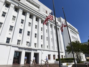 The Alabama Statehouse stands on May 15, 2019 in Montgomery, Alabama.