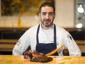 Chef James Thomson creates the tomahawk stake at Atlas Steak + Fish.