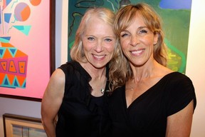 Dr. Peter AIDS Foundation board member Brenda Isherwood and Dr Peter Centre registered nurse Jennifer Bibby saw the Art for Life auction raise $185,000 to support individuals living with life-threatening illnesses. Photo: Fred Lee.