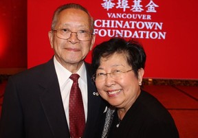Community leaders Wallace Chung and Maggie Ip steered the Vancouver Chinatown Foundation friend-raiser at Floata Restaurant. Photo: Fred Lee.